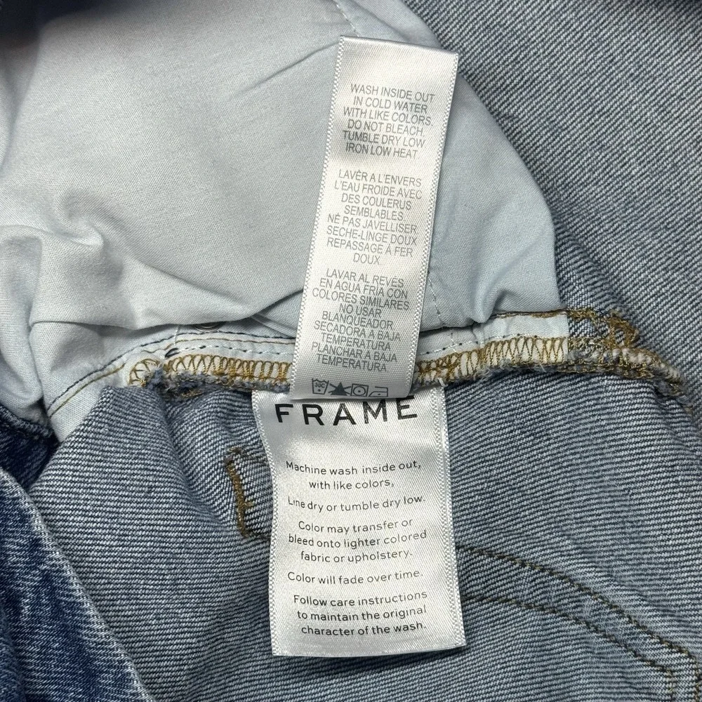 Frame Women's 26 Denim‎ Belted Mini Skirt Pleated Myrtle Paperbag Waist Y2K Chic